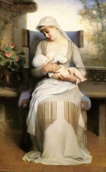 Emile Levy : Young Mother Feeding Her Baby